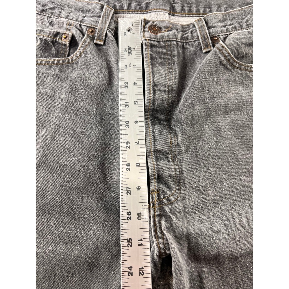 Levi's 501 Vintage 1994 Jeans Mens 36x36 Black Gray Button Fly USA Made Vintage - Picture 4 of 13